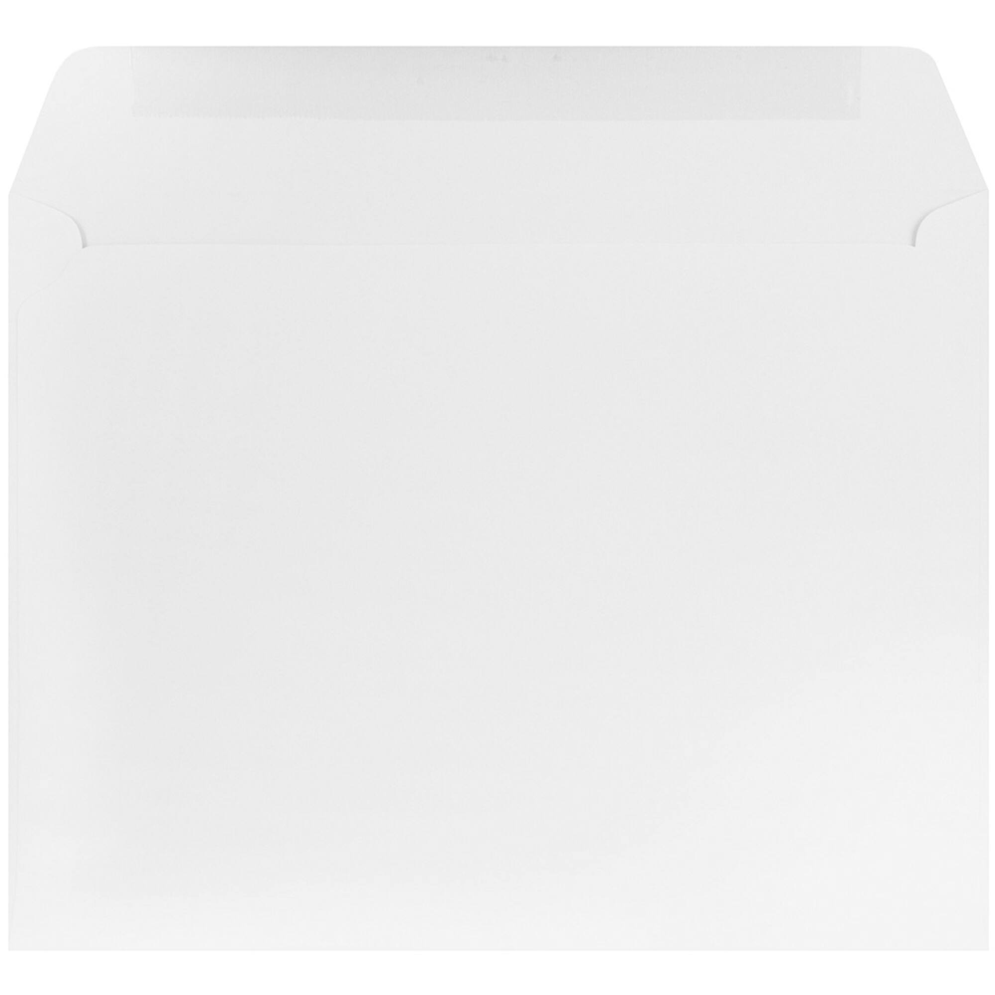 JAM Paper 10" x 13" Bright White Wove Strathmore Booklet Envelopes, 25ct.